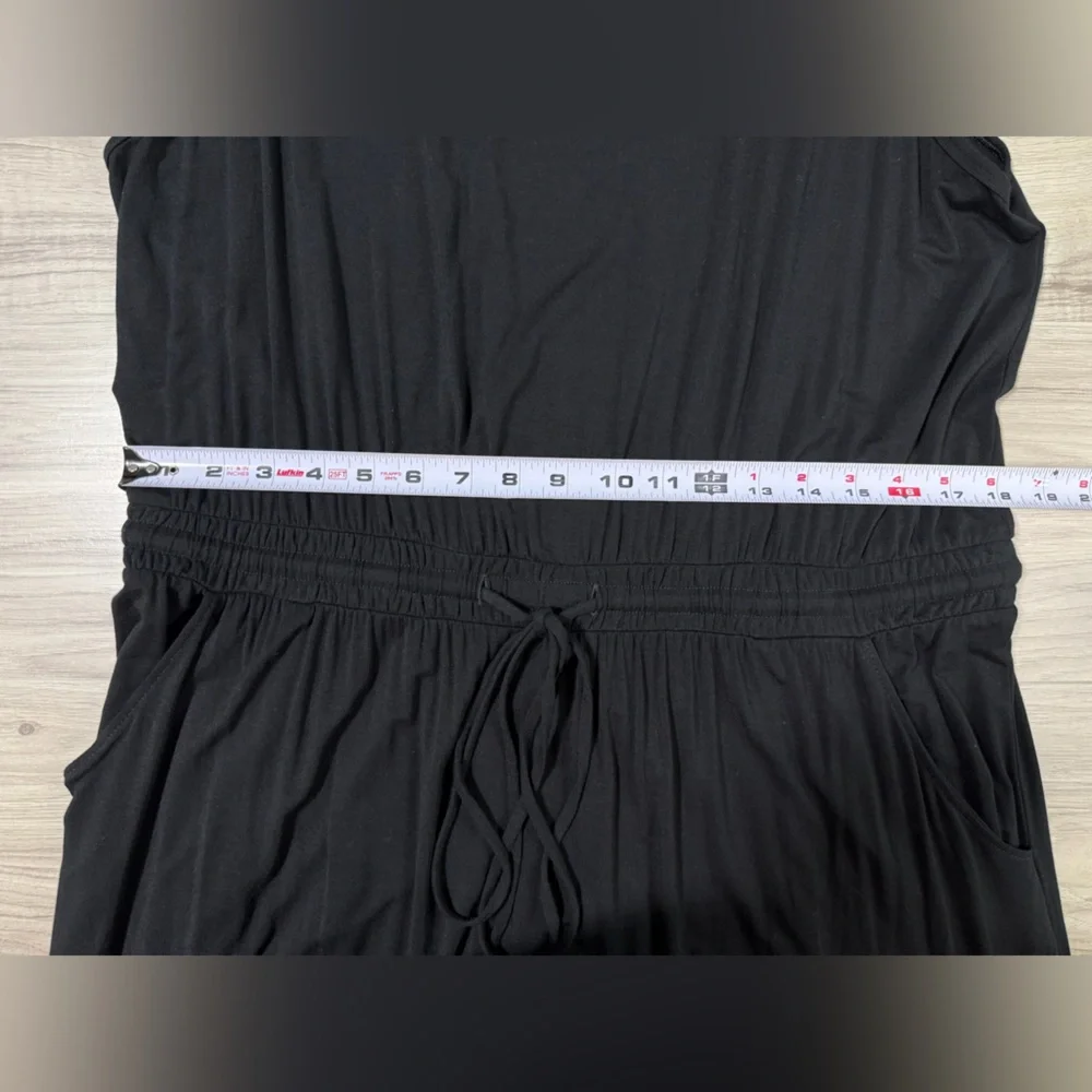 Express Black Sleeveless Drawstring Jumpsuit - Picture 7 of 12